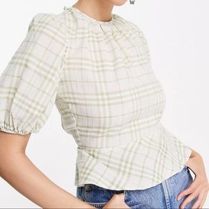 Miss Selfridge Puff Sleeve Blouse